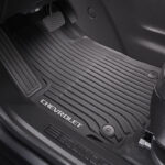 A Chevy auto parts floor mat