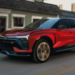 The 2026 Chevrolet Blazer EV driving in the city