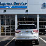 Vehicle at a dealership for Chevy recall service